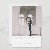 Carte De Remerciements Cadre Rococo français élégant (Dos)