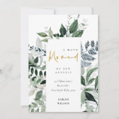 Carte De Remerciements Cadre vert or vert J'ai Moved Card (Devant)