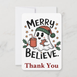 Carte De Remerciements Café effrayant à siroter pour Halloween Père Noël