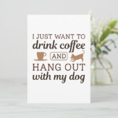 Carte De Remerciements Café Et Chien (Debout devant)