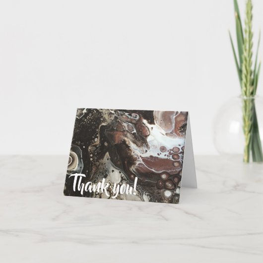 Carte De Remerciements "Café mocha sirène avec fouet" (Devant)