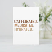 Carte De Remerciements Cafféiné Médicament Hydraté Drôle Addict Adhd (Debout devant)
