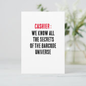 Carte De Remerciements Caissier Nous connaissons tous les secrets du code (Debout devant)