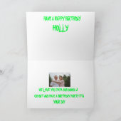 CARTE DE REMERCIEMENTS CAKE FACE BIRTHDAY (Intérieur)