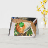 carte de remerciements "Cakefowl" (Fleur jaune)