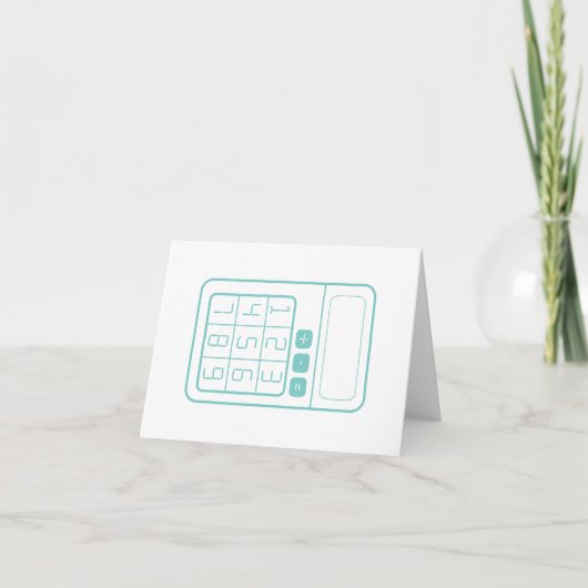 Carte De Remerciements Calculatrice (Devant)