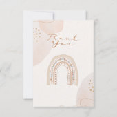 Carte De Remerciements Calligraphie arc-en-ciel bohème neutre (Devant)