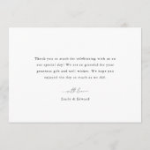 Carte De Remerciements Calligraphie cardiaque moderne Photo Collage Maria (Dos)