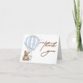 Carte De Remerciements Calligraphie classique de bulle en peluche à oreil (Devant)