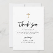 Carte De Remerciements Calligraphie de script moderne Cursive Memorial (Devant)