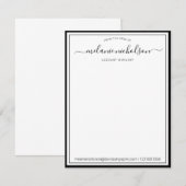 Carte De Remerciements Calligraphie Fille Du Bureau De La Frontière Noire (Devant / Derrière)