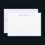 Carte De Remerciements Calligraphie manuscrite minimaliste simple violet<br><div class="desc">Simple minimaliste violet orchidée Carte de remerciements de calligraphie manuscrite</div>