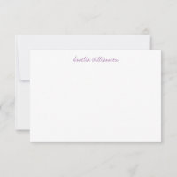 Calligraphie manuscrite violette minimaliste simpl