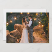 Carte De Remerciements Calligraphie Mariage photo Overlay Love Thanks Car (Dos)