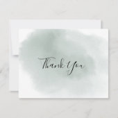 Carte De Remerciements Calligraphie Mariage vert et blanc (Devant)