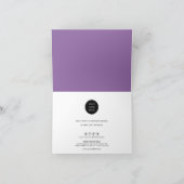 Carte De Remerciements calligraphie-Modern-Script-plié-Purple-Business (Intérieur)