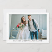 Carte De Remerciements Calligraphie moderne Coeur Script 2 Mariage photo (Dos)