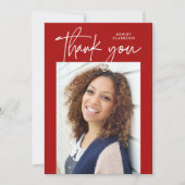 Carte De Remerciements Calligraphie moderne Diplôme vertical de deux phot (Devant)