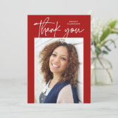 Carte De Remerciements Calligraphie moderne Diplôme vertical de deux phot (Debout devant)