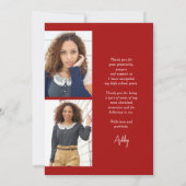 Carte De Remerciements Calligraphie moderne Diplôme vertical de deux phot (Dos)