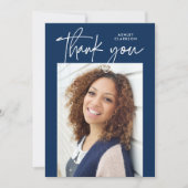 Carte De Remerciements Calligraphie moderne Diplôme vertical de deux phot (Devant)