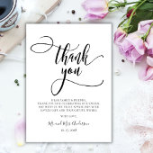 Carte De Remerciements Calligraphie moderne Mariage photo de script bohém