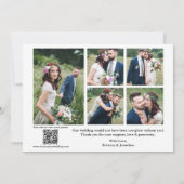 Carte De Remerciements Calligraphie moderne QR Code 6 Mariage photo (Dos)