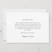 Carte De Remerciements Calligraphie moderne Script Mariage photo (Dos)