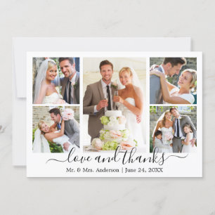 Carte De Remerciements Calligraphie moderne tendance Script Mariage 5 Pho