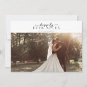 Carte De Remerciements Calligraphie romantique Script Mariage photo (Devant)