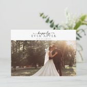 Carte De Remerciements Calligraphie romantique Script Mariage photo (Debout devant)