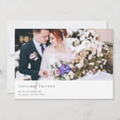 Carte De Remerciements Calligraphie romantique Script Mariage photo (Devant)