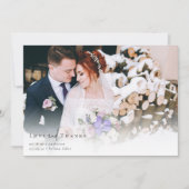 Carte De Remerciements Calligraphie romantique Script Mariage photo (Devant)