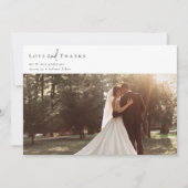 Carte De Remerciements Calligraphie romantique Script Mariage photo (Devant)