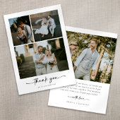 Carte De Remerciements Calligraphie Script 4 Mariage photo