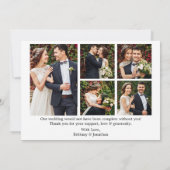 Carte De Remerciements Calligraphie Script Coeur 6 Mariage photo (Dos)