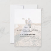 Carte De Remerciements Calligraphie Script Moderne Simple Deux Photo Élég (Dos)