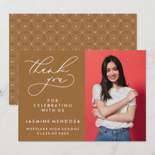 CARTE DE REMERCIEMENTS CALLIGRAPHIE SIMPLE ET FANTAISISTE DE REMERCIEMENT