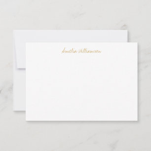 Carte De Remerciements Calligraphie simple et minimaliste de souci écrite