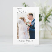 Carte De Remerciements Calligraphie simple moderne (Debout devant)