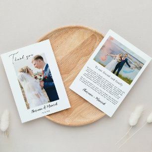 Carte De Remerciements Calligraphie simple moderne