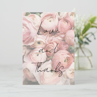 Carte De Remerciements Calligraphie simple romantique Mariage de script