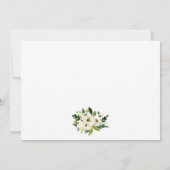 Carte De Remerciements Calligraphie Vert Blanc Floral Mariage 3 Photo (Dos)