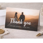 Carte De Remerciements calligraphy lettering wedding photo