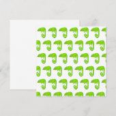 Carte De Remerciements Caméléon mignon vert (Devant / Derrière)