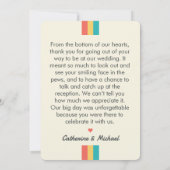 Carte De Remerciements Caméra instantanée Couple Photo unique (Dos)