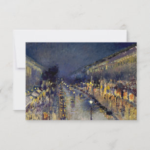 Carte De Remerciements Camille Pissarro - Boulevard Montmartre en nuit