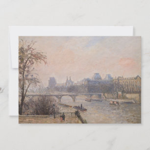 Carte De Remerciements Camille Pissarro - La Seine et le Louvre
