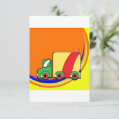 Carte De Remerciements Camion coloré (Debout devant)