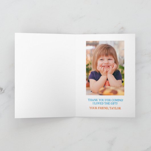 Carte De Remerciements Camion de Nourriture Tableau Cookie Monster Annive (Intérieur)